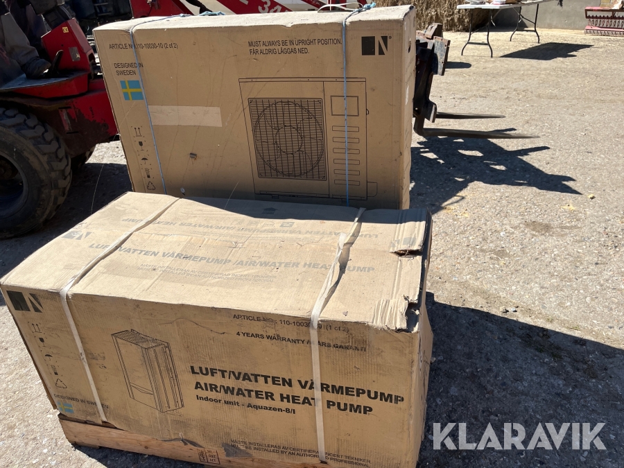 Varmepumpe 1 styk inderdel og 1 yderdel