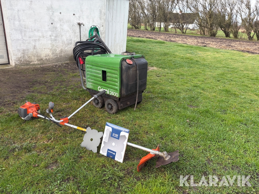 Hedvandsrenser og buskryder Gerni 2400 og Husqvarna 325R