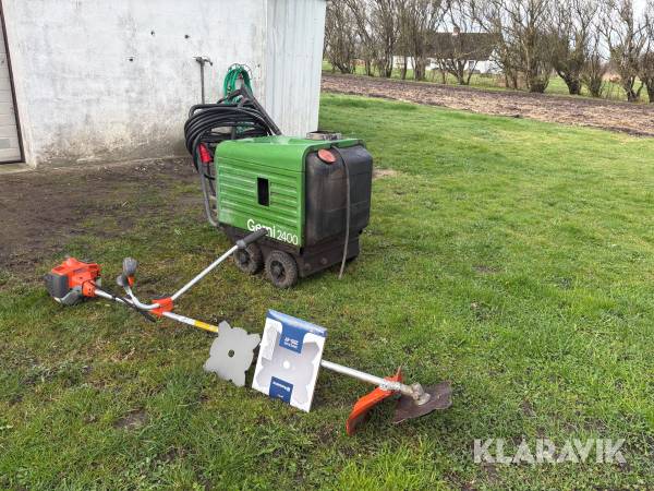 Hedvandsrenser og buskryder Gerni 2400 og Husqvarna 325R