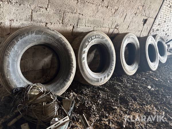 Dæk uden fælg 315/80R22.5 - 5 styks
