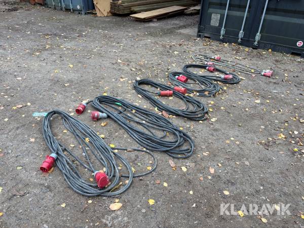 Kraftkabler Blandet 16 A og 32 A, 7 styk
