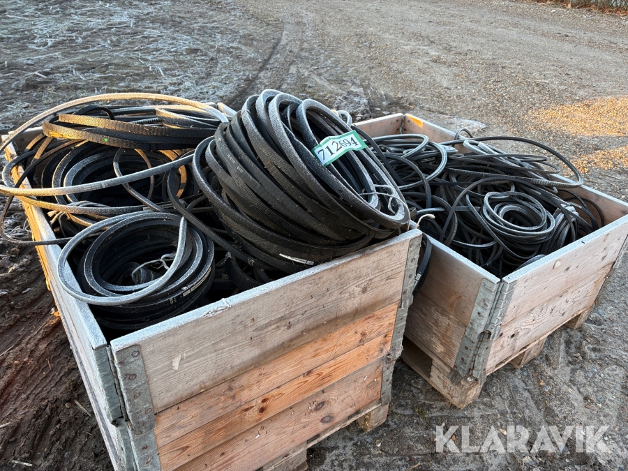 Remme assorterede størrelser og typer samlet lot