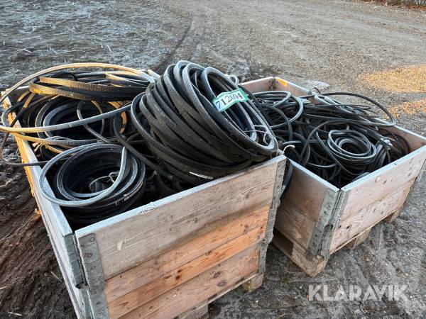 Remme assorterede størrelser og typer samlet lot