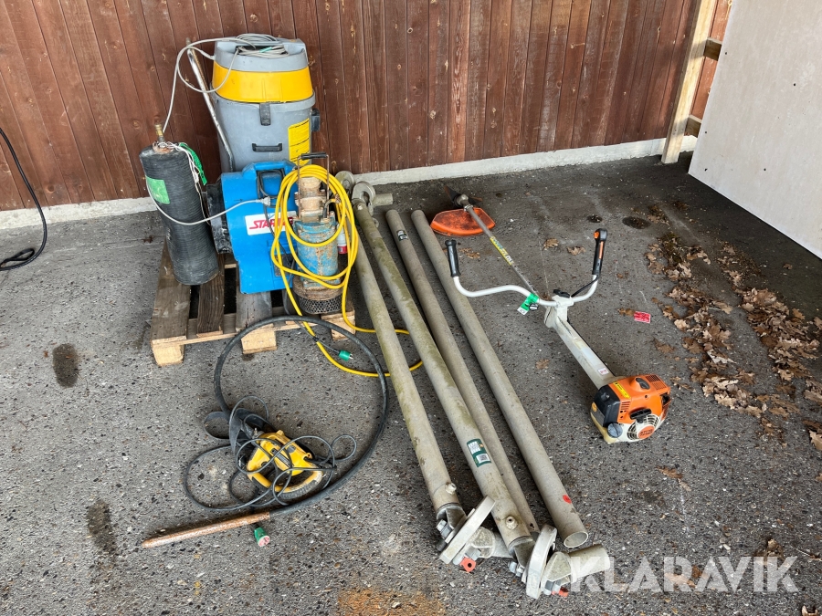 Lot - løfteåg, buskrydder stavvibrator og øvrigt