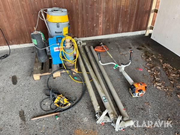 Lot - løfteåg, buskrydder stavvibrator og øvrigt