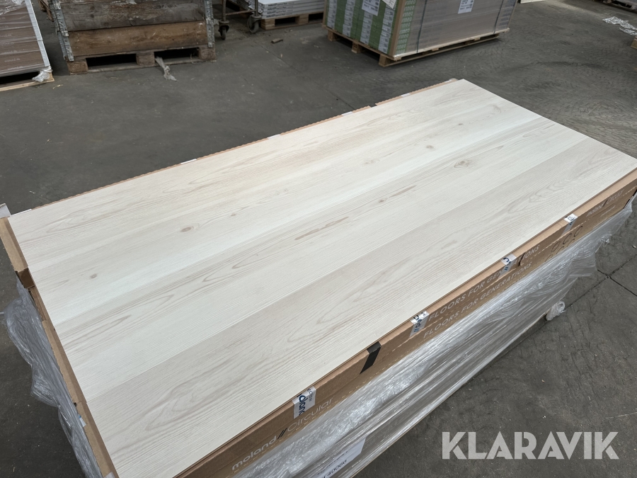 Gulv Moland Pine Cork Plank Northern White 104,64 m2