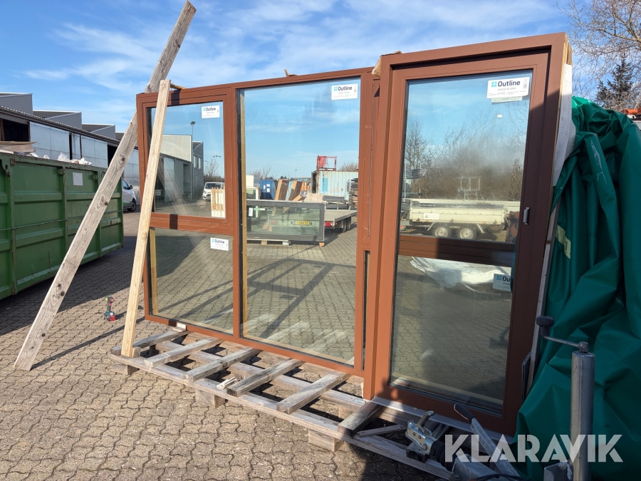 Vindue + Terrassedøre Outline Træalu 3 lags