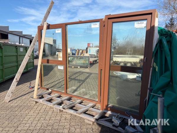 Vindue + Terrassedøre Outline Træalu 3 lags