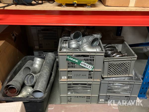Rørfittings blandet overskud samlet lot
