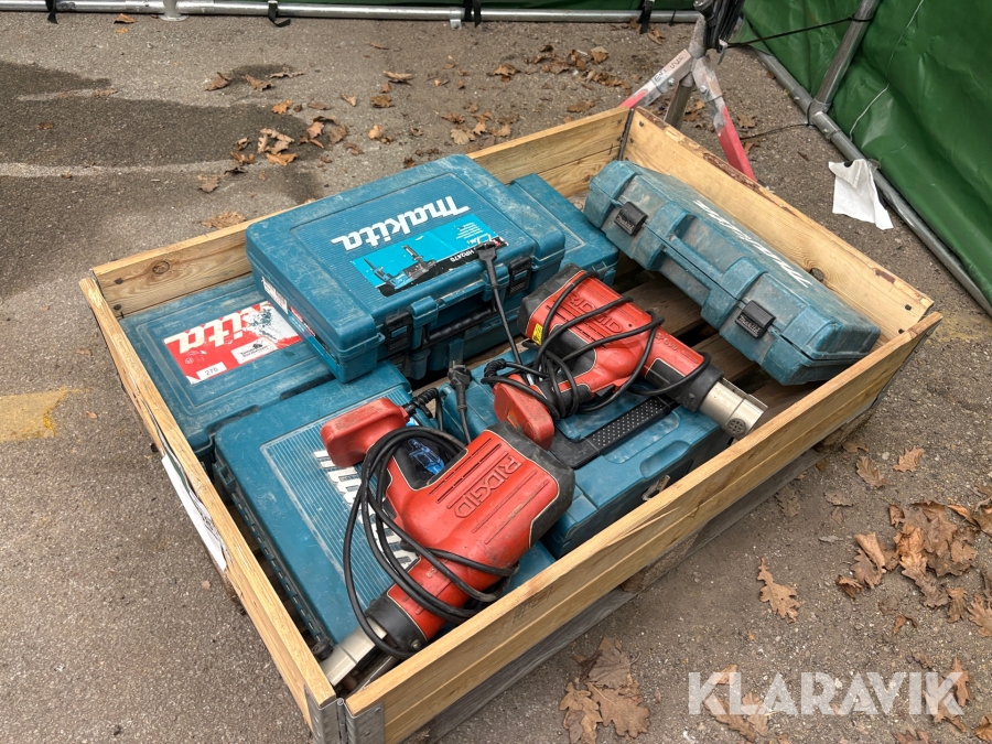 Håndværktøj Makita/Ridgid - 8 styk