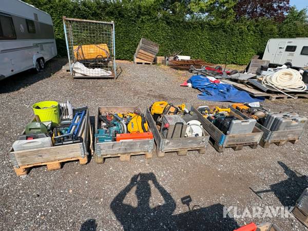 Blandet lot håndværktøj Dewalt, Black&Decker, Bosch,Makita