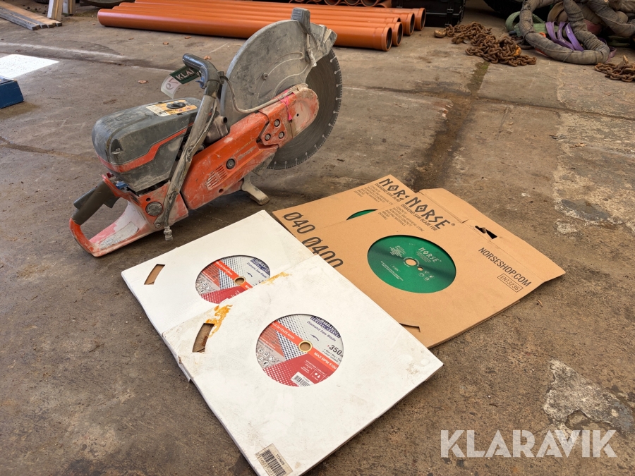 Kap/beton sav Husqvarna K970III med ekstra klinger.
