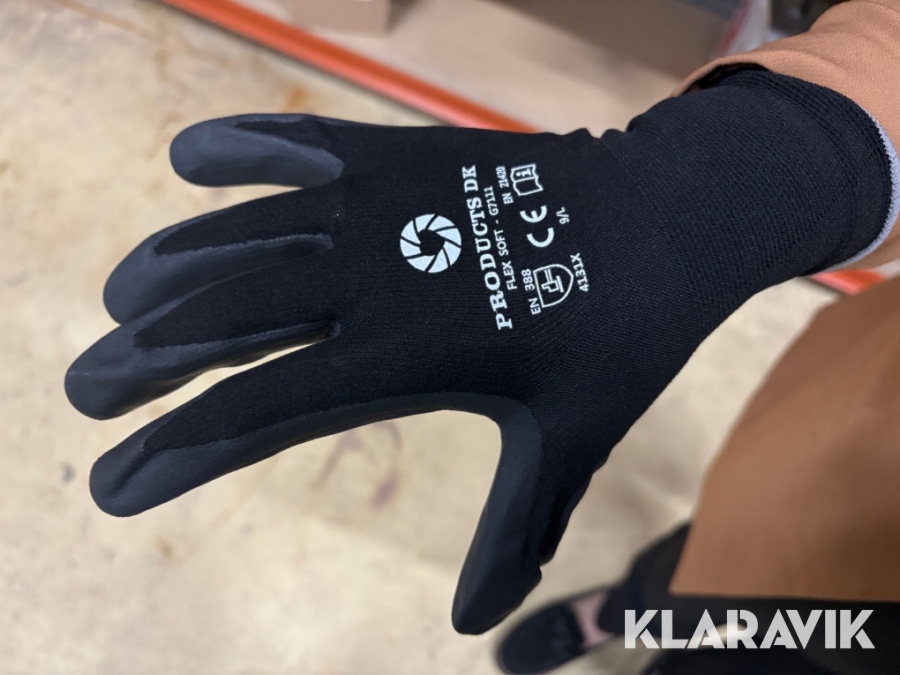 Arbejdshandsker Flex soft Størrelse 9 - 240 par i alt