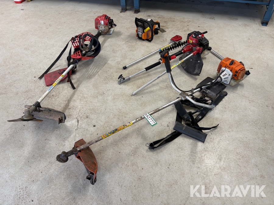 Motorsav og buskryddere Stihl, scheppach, nakachi, FS200 med flere 3 styk.