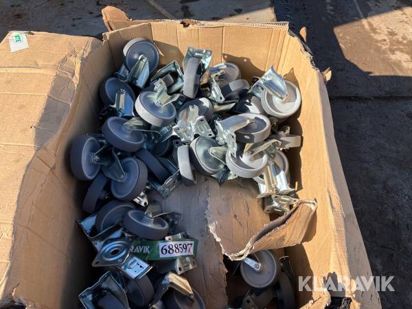 Transporthjul drejelige og faste samlet lot