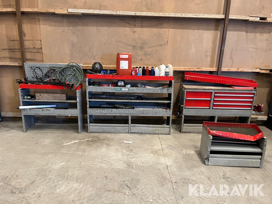 Indretning varebil Würth 4 elementer