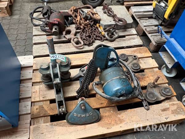 DEMAG Løfte- og hydraulikudstyr samlet parti