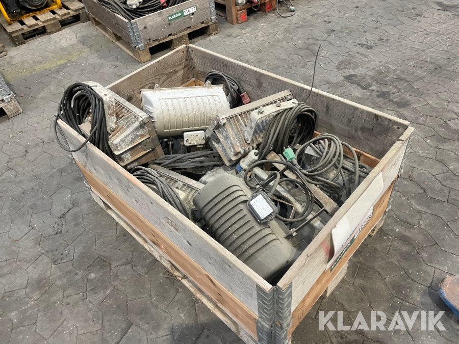 Stort Lot af Arbejdslys projektør 11styk