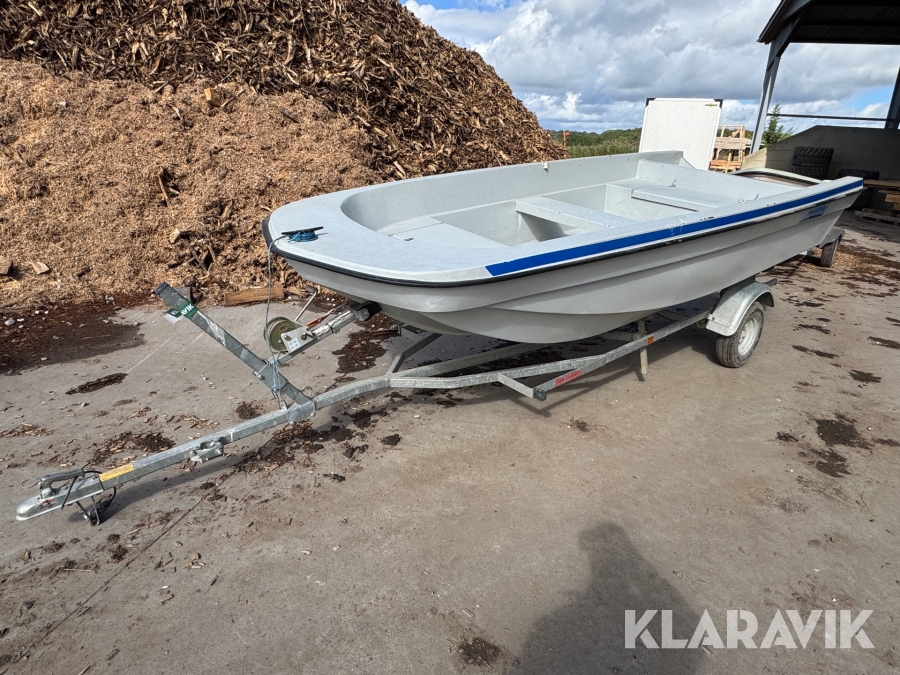 Båd Dorry 410 med bådtrailer