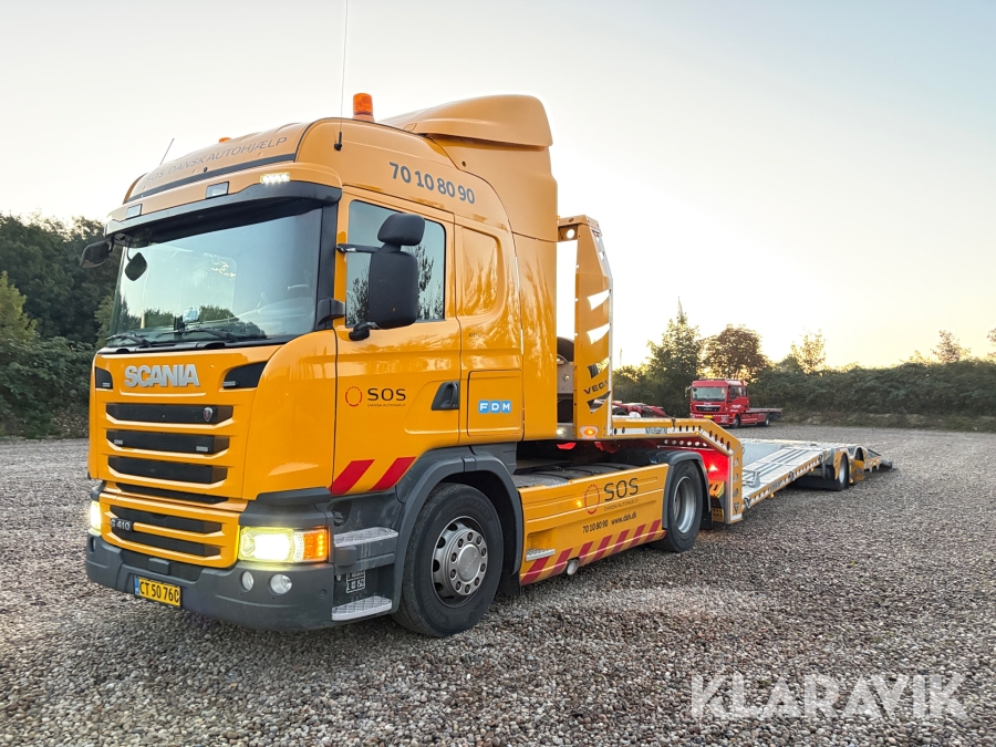 Trækker Scania G410 - med blokvogn