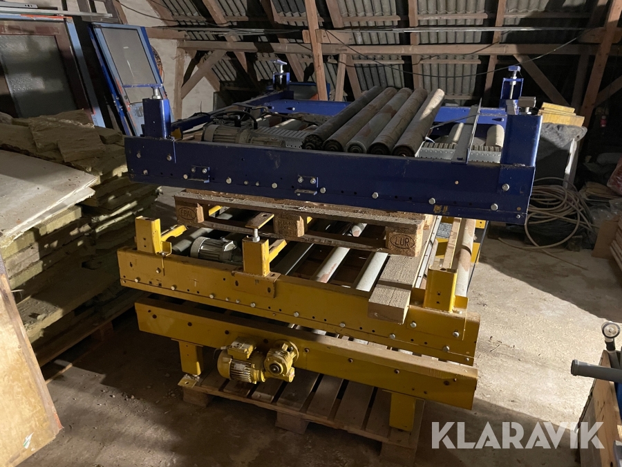 Rullebane til paller 3 styk. med fremdrivning