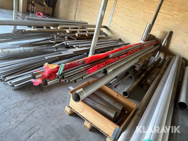 Rustfristål rør 304/316 + akselstål 18 styk