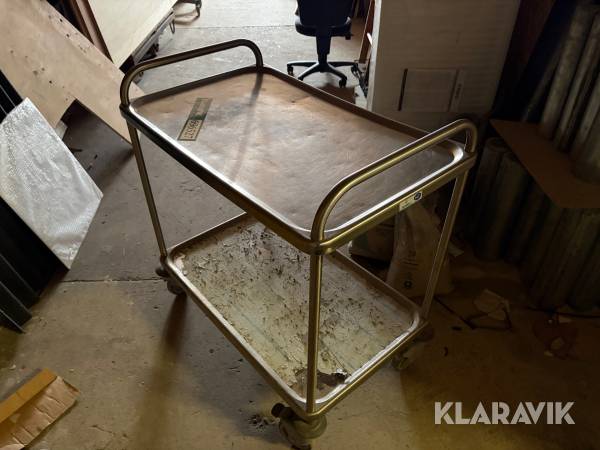 Serveringsvogn / rullebord i rustfrit stål