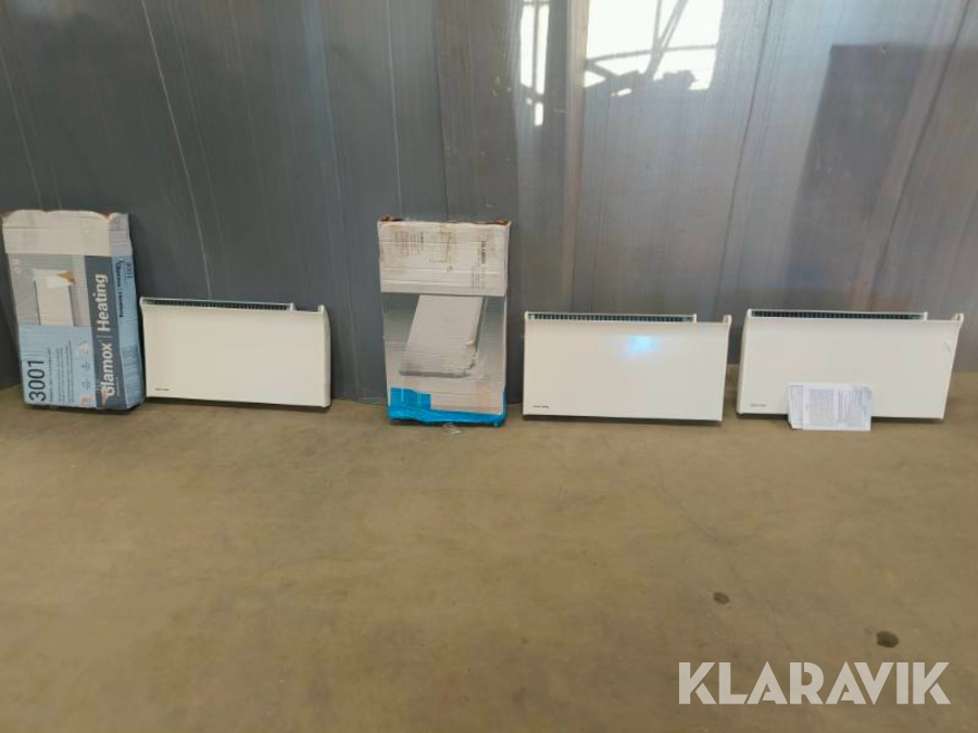 El radiator Glamox 600w 3 stk