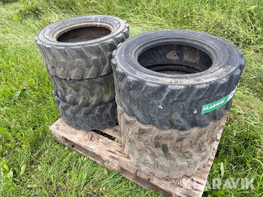 Dæk fra minilæsser 6 styk - 27x10.50-15 og 27x8.50-15