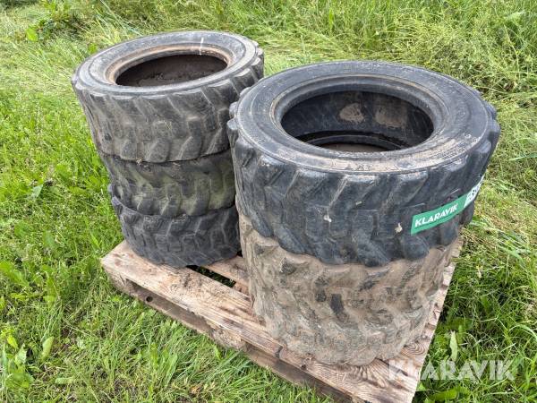 Dæk fra minilæsser 6 styk - 27x10.50-15 og 27x8.50-15
