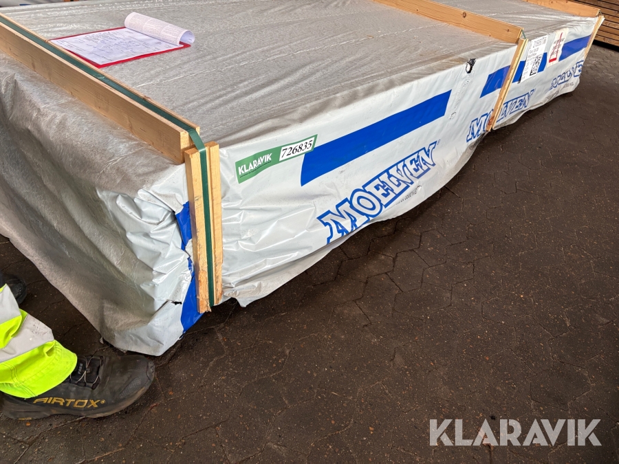 Loft brædder Moelven Ludet hvid voks - 288 brædder