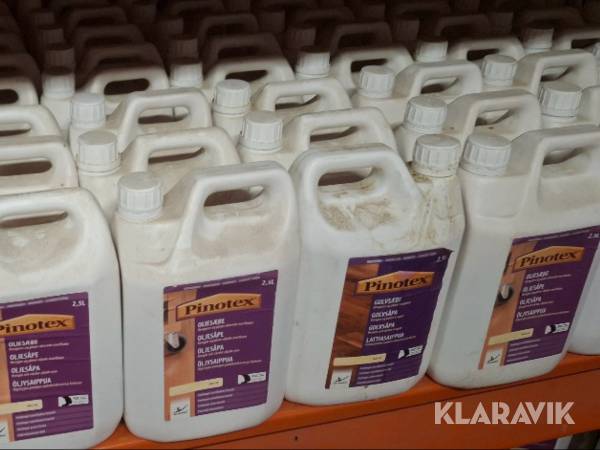 Gulv og oliesæbe Pinotex 2.5L ca 75 styk