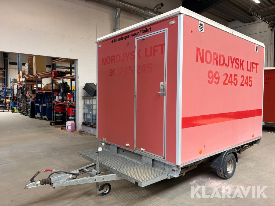 Spisevogn Scanvogn 4-mands med toilet, 750 kg med bremser