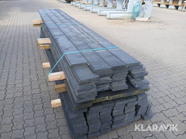 Retextil brædder+planker Sort fremstillet af genbrugs materiale