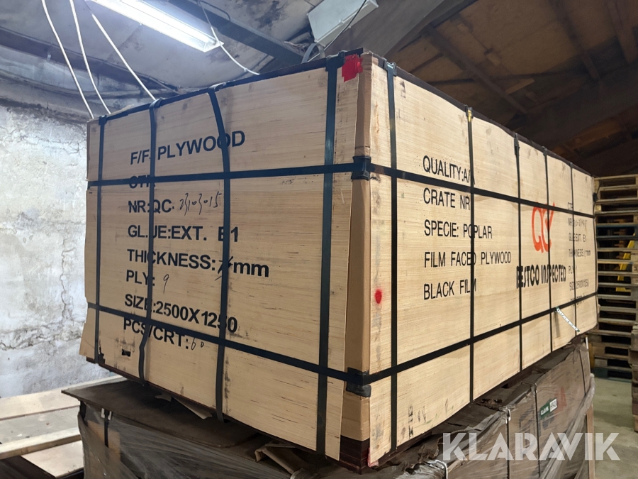 Støbeplader Poplar Film faced plywood 60 styk