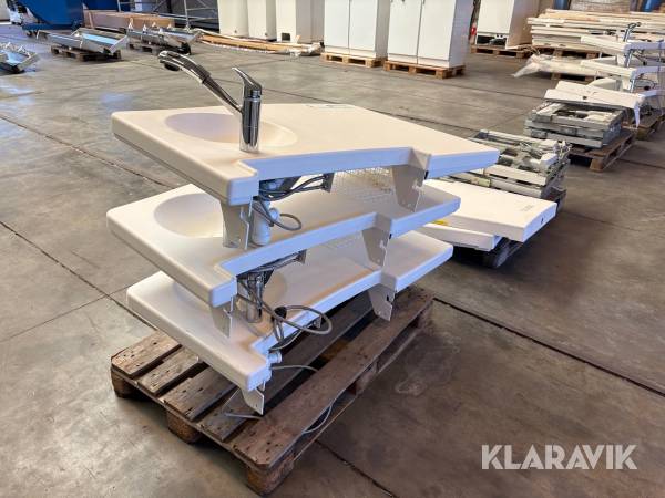 Hævesænkebord Ropox Medi 2 med vask - 3 styk