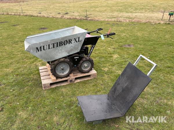 Multibør XL 4x4 power barrow BY250 med ekstra lad