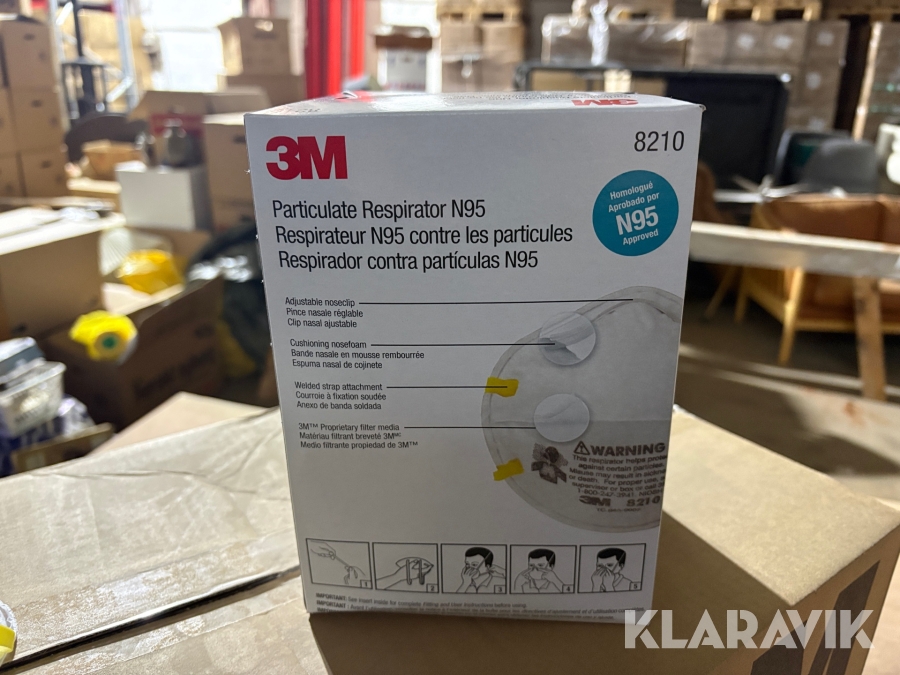 Støvmasker 1 Palle 3M N95 6720 styk