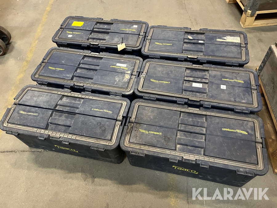 Værktøjskasser Raaco Compact 6 styk