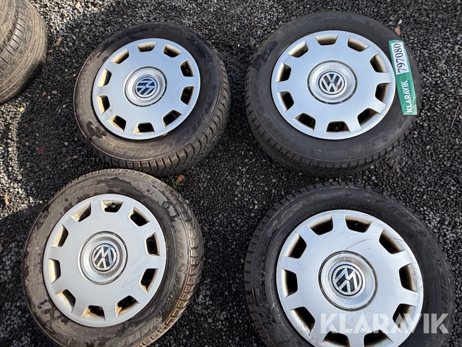 Dæk og fælge Volkswagen 195/65 R15 9IT, 4 styk