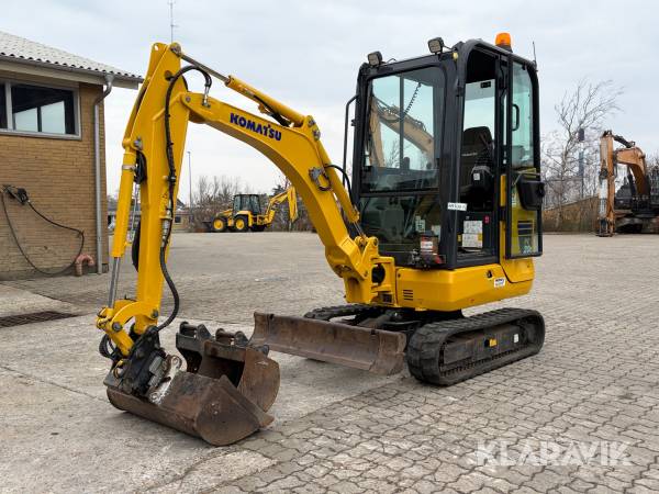 Minigraver Komatsu PC 20 R-5 med skovlpakke
