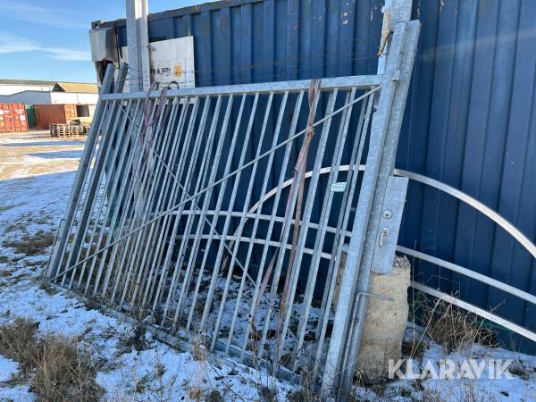 Galvaniseret port 1 styk med stolper