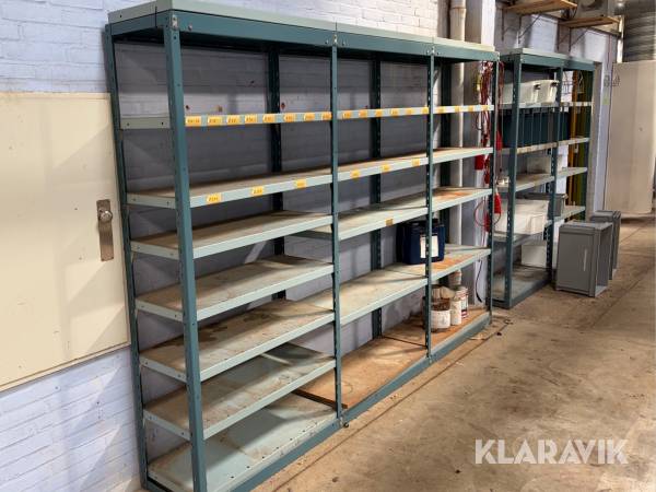 Stål reoler - 14 sektioner