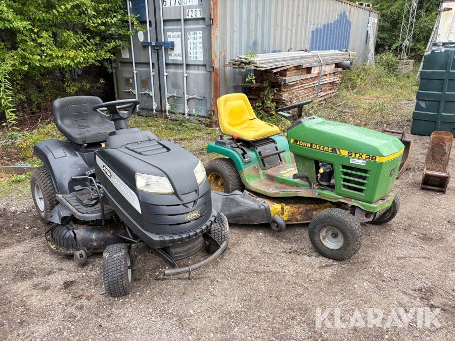 Havetraktorer John Deere & Alpina STX38 & BT98 HC - 2 styk