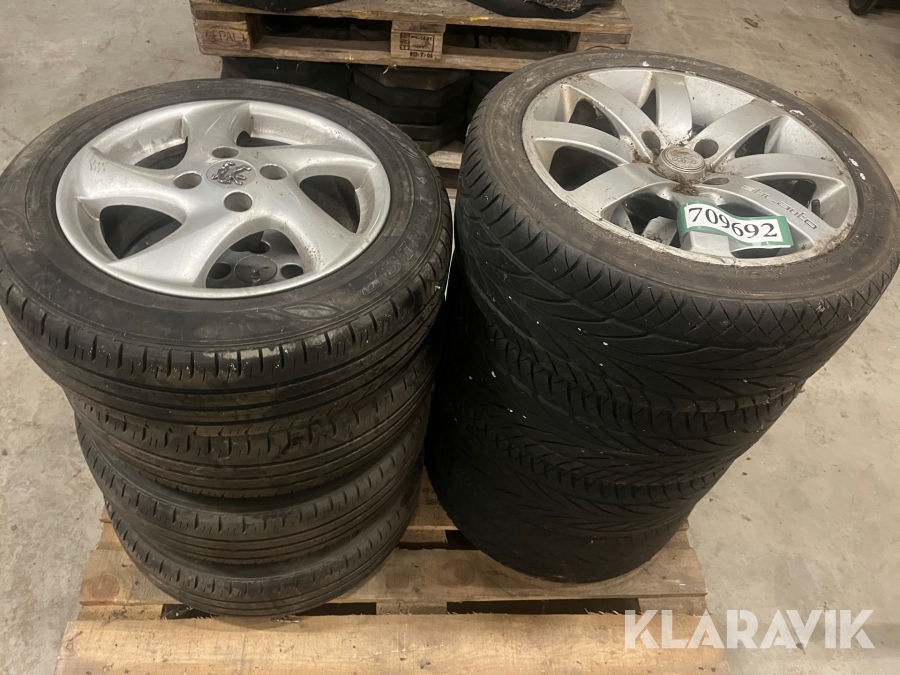 Alufælge Peugeot 2 sæt (8styk)