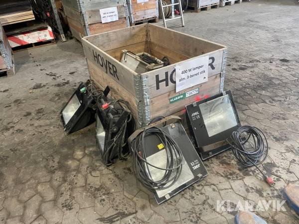 Stort Lot af Arbejdslys projektør 9 styk