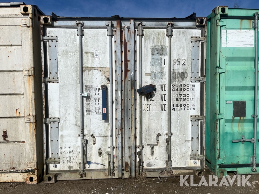 20 fods container alukasse isoleret