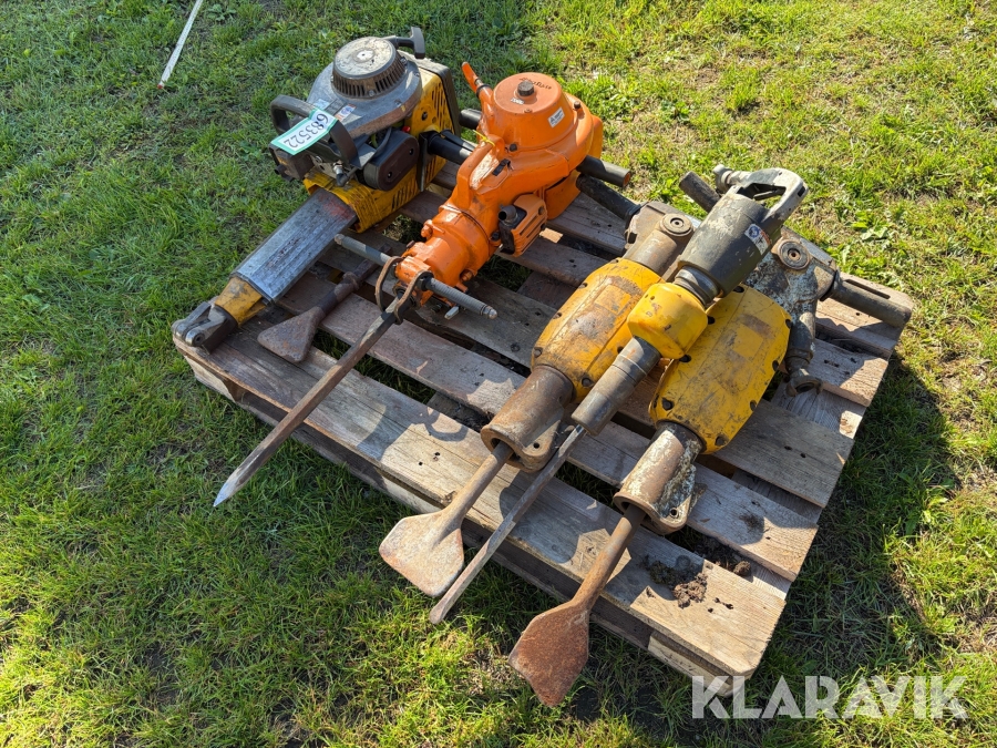 Lot - Brydehammere / betonhammere Wacker og Atlas Copco - 5 styk