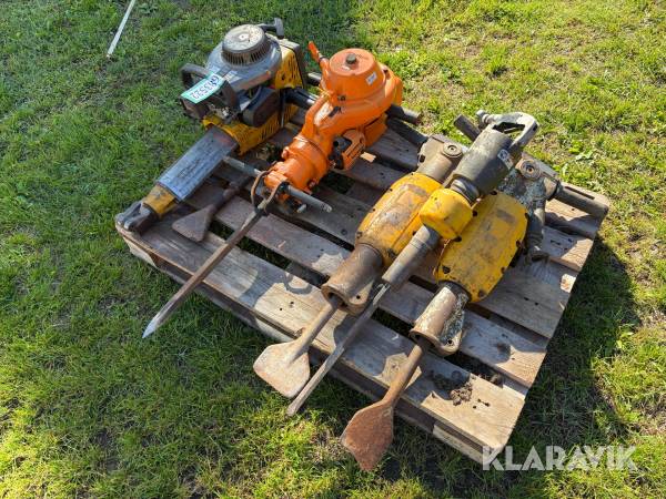 Lot - Brydehammere / betonhammere Wacker og Atlas Copco - 5 styk