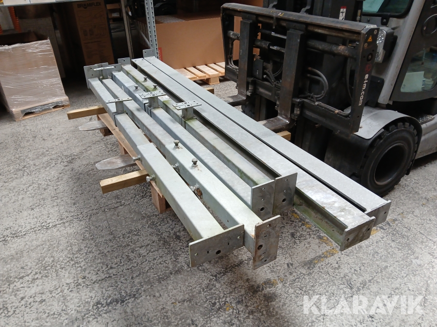 Galvaniseret stålsøjler 4stk variabel + 2 stk fast